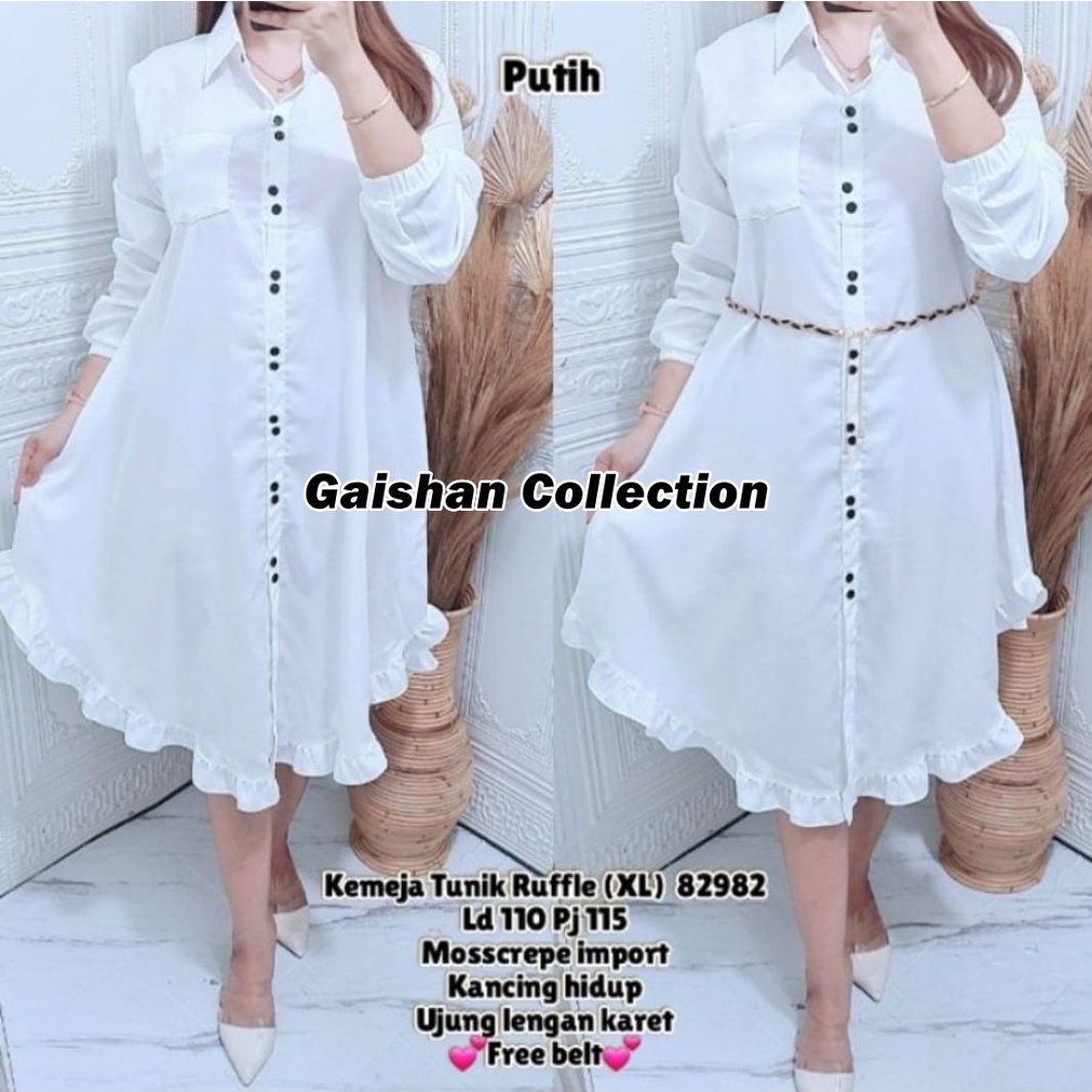 Jual TUNIK RUFFLE MODEL TERBARU DAN TERLARIS DAN MODEL JUMBO FREE BELT ...