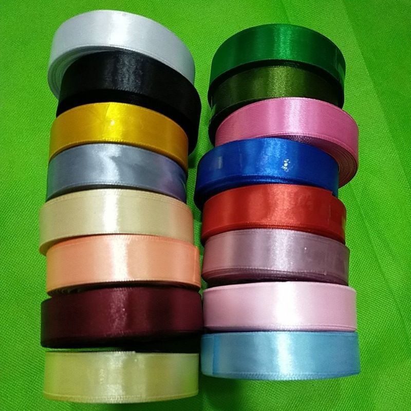 Jual Pita satin 3/4 warna warni/pita bunga | Shopee Indonesia