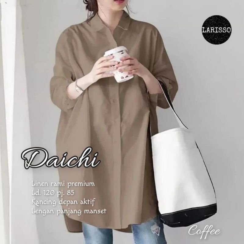 Kemeja Lengan Panjang Gossamer Peach Tunic