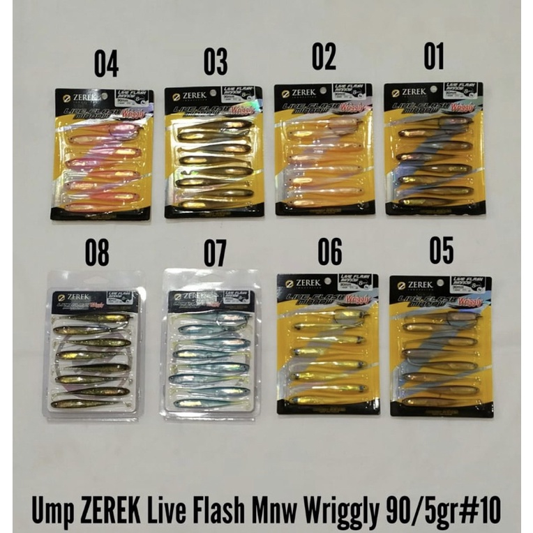 Zerek Flash Minnow Wriggly Soft Plastic Lure 90mm Col 01