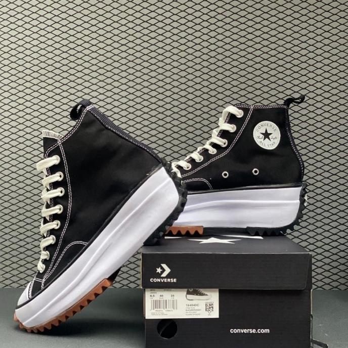 Jual Sepatu Sneakers Converse Run Star Hike High Black Gum Cewek Wanita Shopee Indonesia