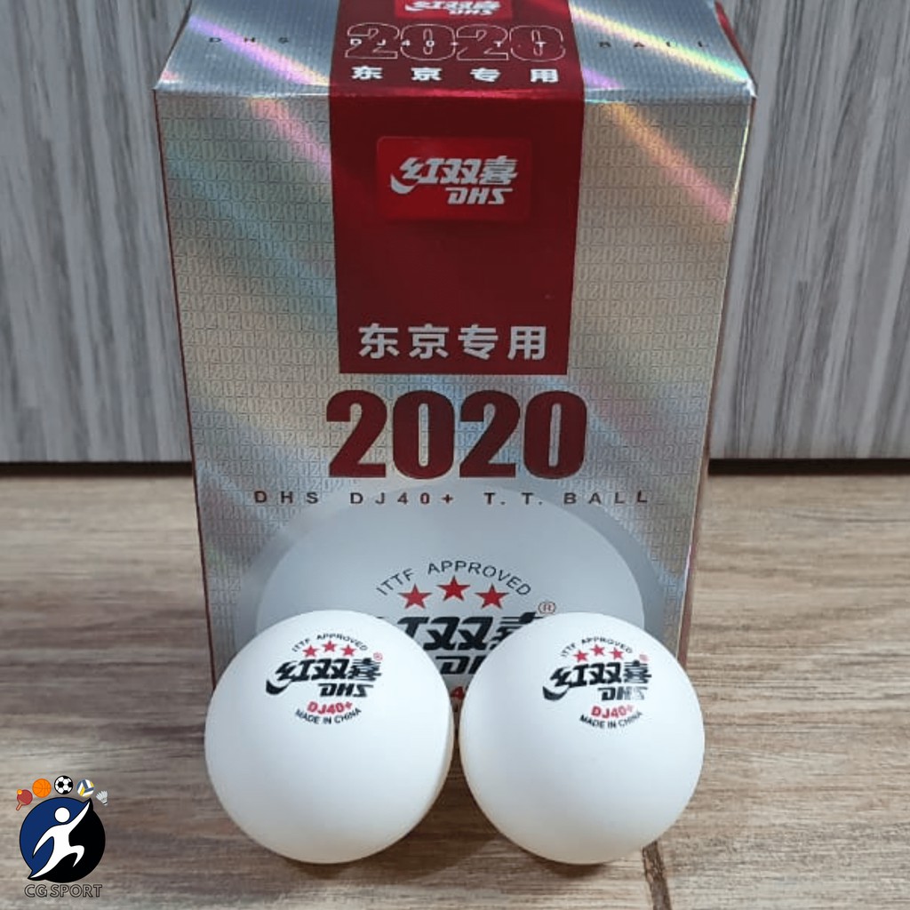 Jual Bola Pingpong DHS 3 Star DJ40+ Tokyo 2020 ORIGINAL | Shopee Indonesia