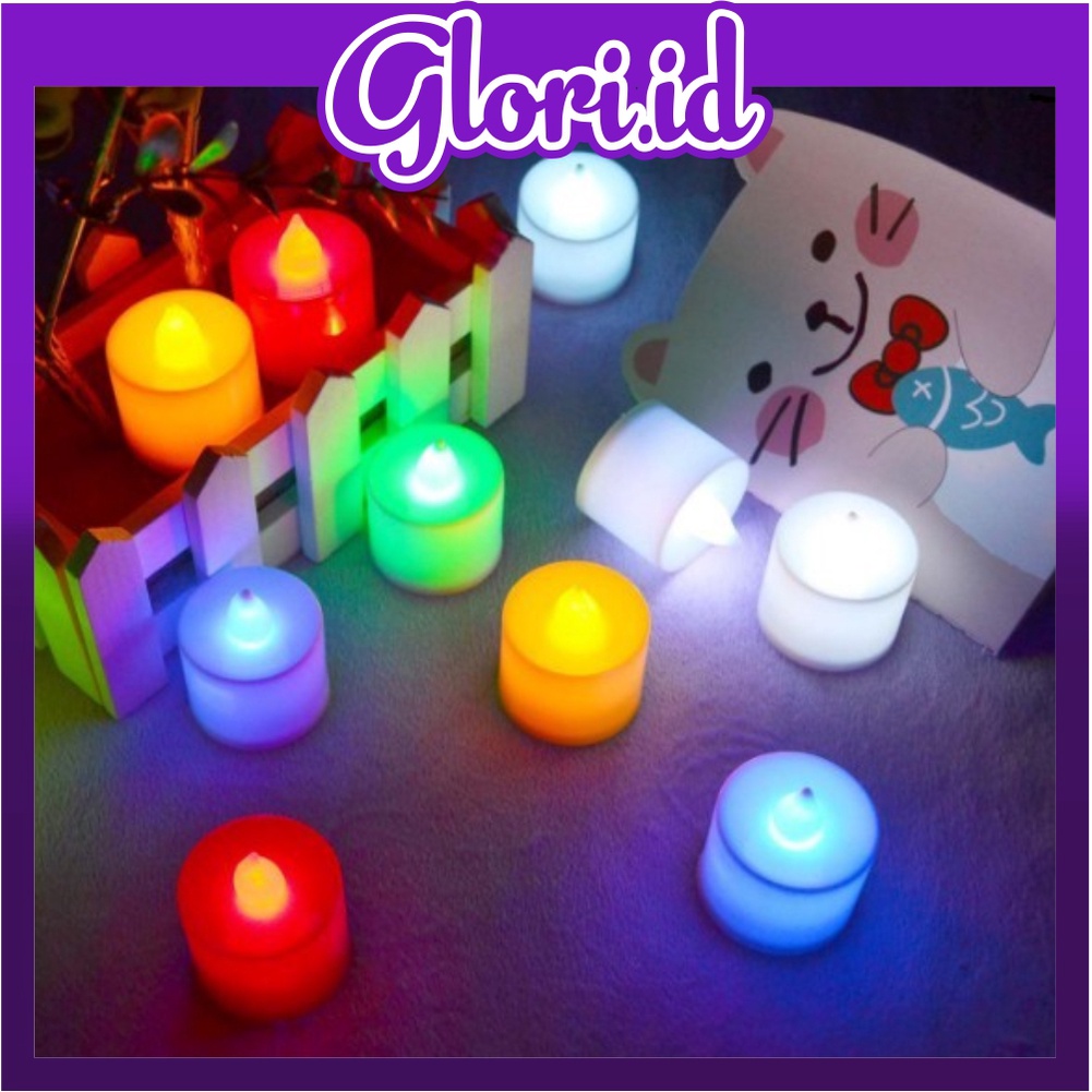 Jual GLORI.ID E005 Lampu Lilin Elektrik Led Mini Candle Bulat Dekorasi ...