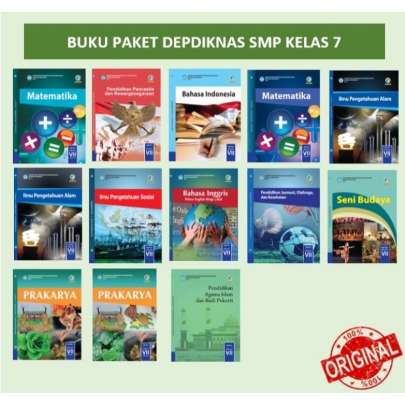 Jual Harga Satuan Buku Siswa Dikbud K13 Smp Kelas 7 Smtr 1 Dan 2 Edisi ...