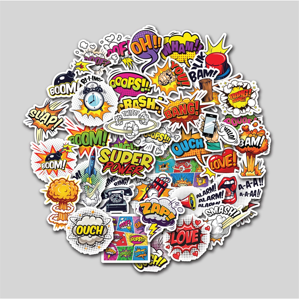 Jual STICKER PACK COMIC SPEECH BUBBLE | STICKER TUMBLR LAPTOP | STIKER ...