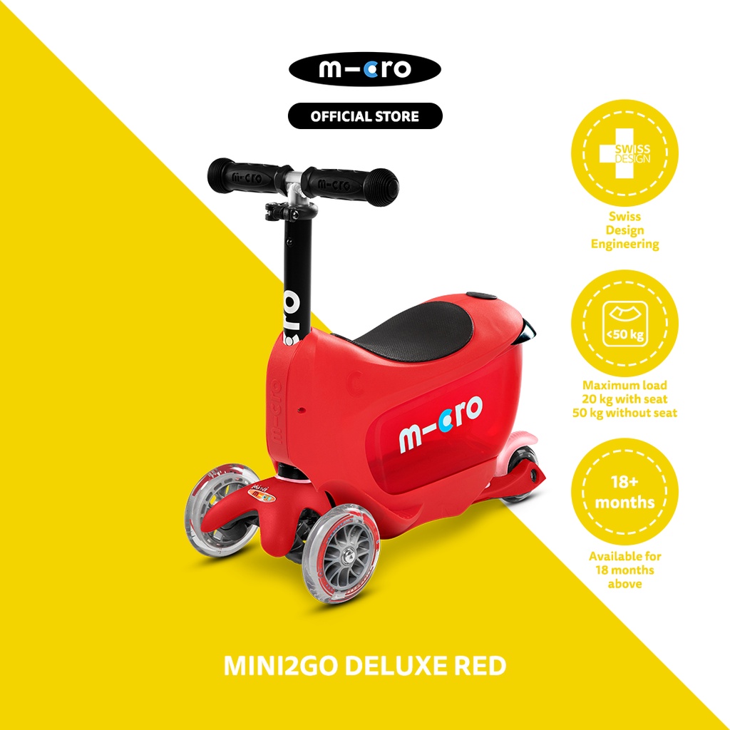 Jual Micro Mini 2 Go Deluxe Red - Skuter Ride On Anak Roda Tiga ...