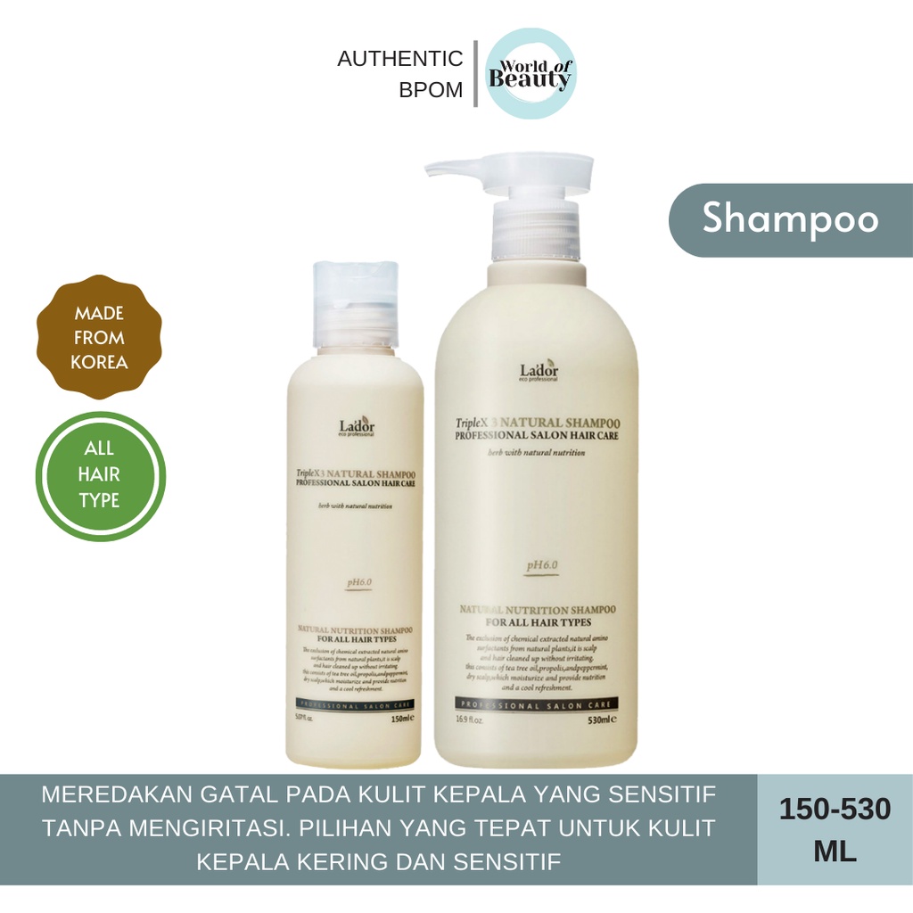 Jual Lador TripleX 3 Natural Shampoo | Shopee Indonesia