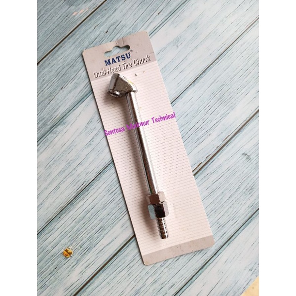 Jual MATSU Tire Air Chuck Panjang Dual Head Isian Isi Pengisi Angin Ban Shopee Indonesia