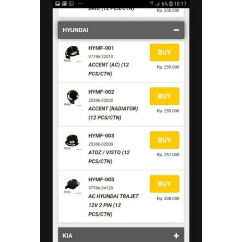 Jual Motor fan Van radiator hyundai accent verna bagus stecker Shopee