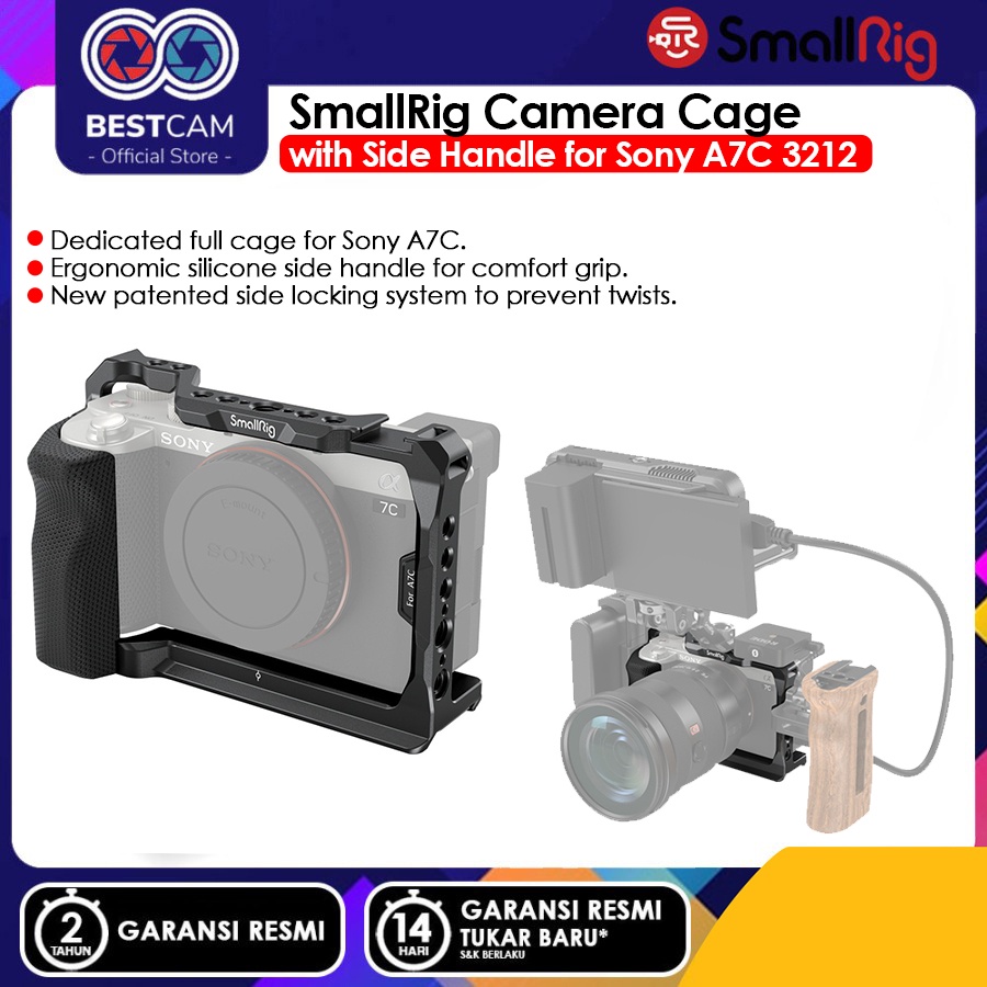 Jual SmallRig Camera Cage with Side Handle for Sony A7C 3212 Shopee