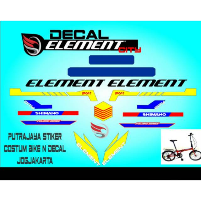 Jual DECAL STIKER SEPEDA LIPAT ELEMENT city. | Shopee Indonesia
