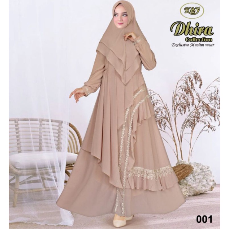 Jual Baju Gamis Syar'i Dari Bahan Ceruty Kekinian Original Dhirakey ...