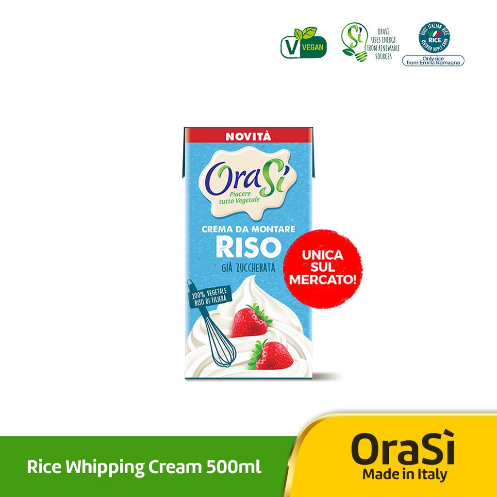 Jual Orasi Rice Whipping Cream 500ml / Krim kocok / Whipped Cream Vegan ...