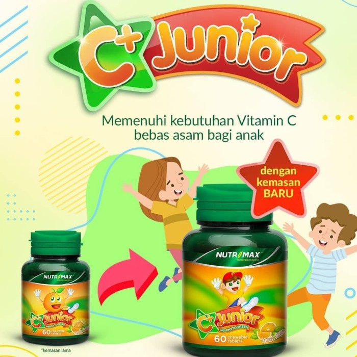 Jual Nutrimax C+ Plus Junior, Vitamin C Anak (60 Tablet Kunyah) Vit