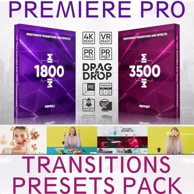 Jual Template Premiere Pro Transitions Presets Pack Ultimate | Shopee ...