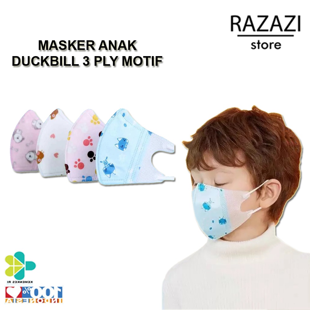 Jual MASKER ANAK DUCKBILL KARAKTER 3PLY EARLOOP MIX MOTIF | Shopee ...