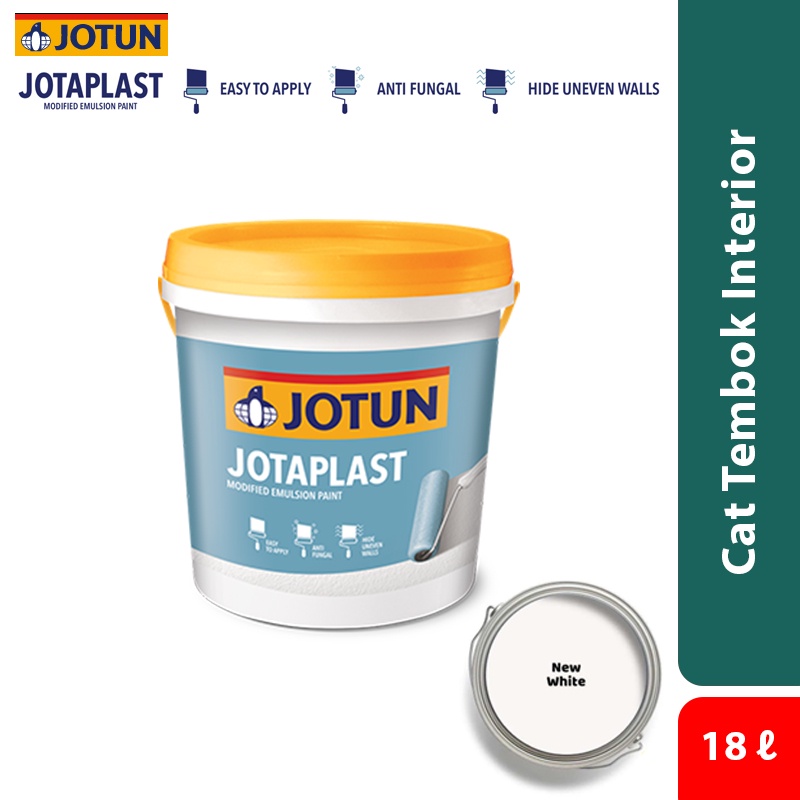 Cat Dinding Interior JOTUN JotaPlast New White (Putih) 18 liter Pail BANDUNG