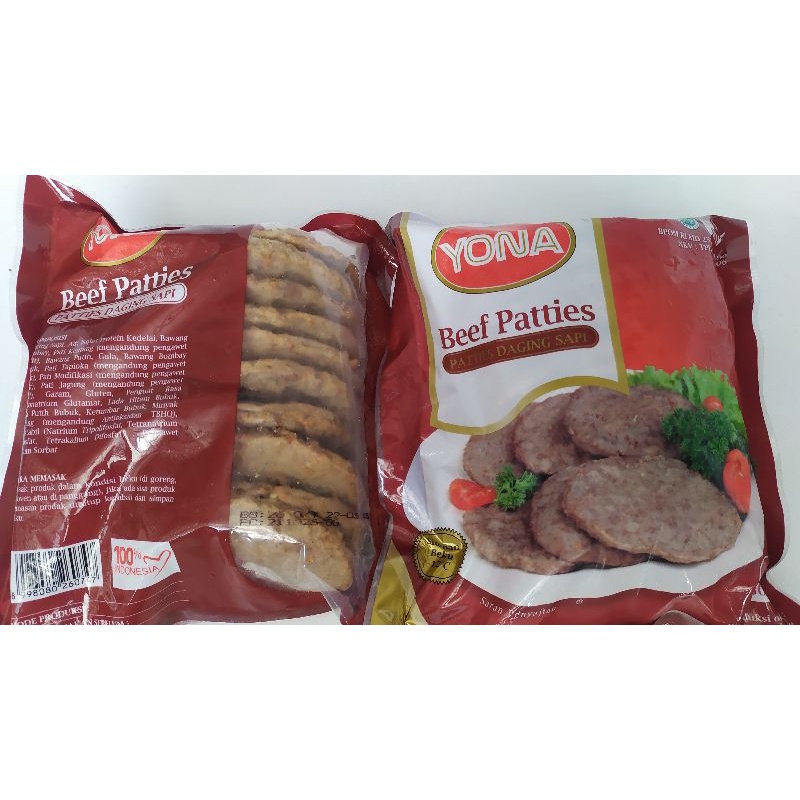 Jual beef patties ayam burger yona Shopee Indonesia