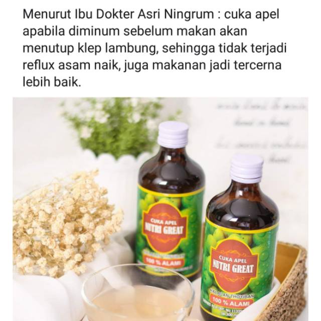 Jual Cuka Apel Nutri Great Ml Shopee Indonesia