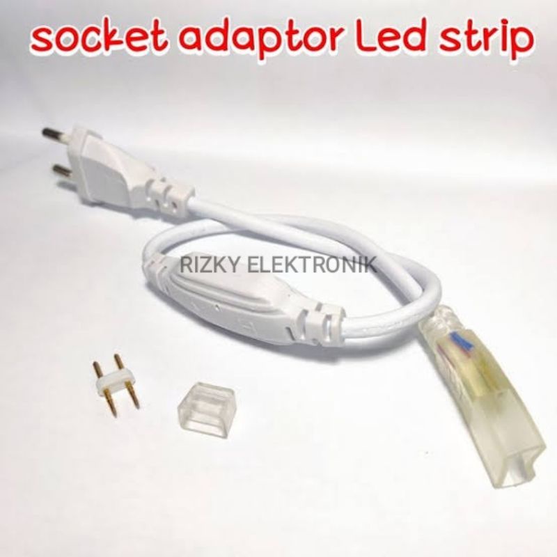 Jual Kabel Adaptor Colokan Soket Socket Lampu Selang LED Strip Neon ...