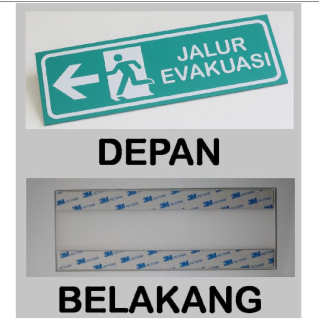 Jual Akrilik Sign Jalur Evakuasi dan Rambu Exit ( Ukuran 15 x 5 cm ...