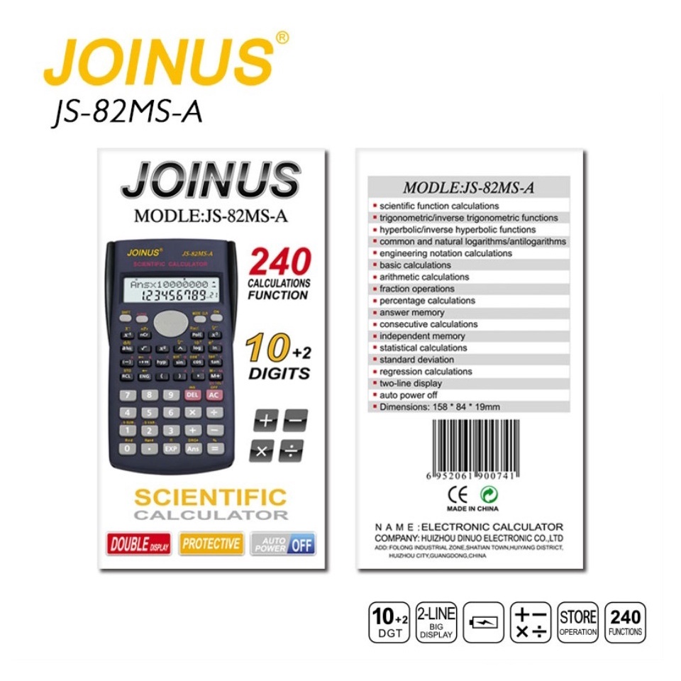 Jual KALKULATOR Scientific JOINUS JS82MSA mesin hitung calculator