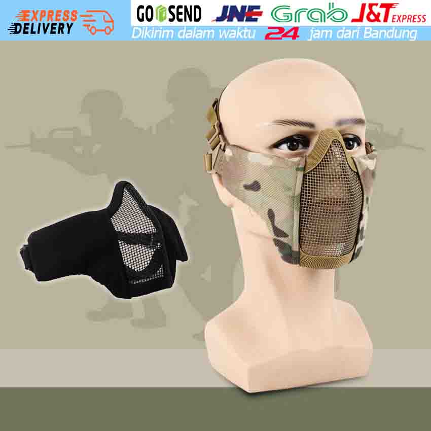 Jual ERD Halfmask Mesh Masker Jaring Besi Tengkorak Tactical | Shopee ...