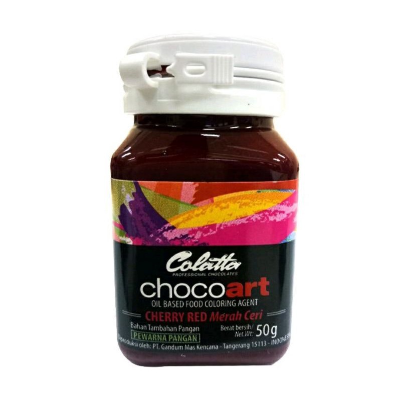 Jual Colatta Chocoart Pewarna Makanan Choco Art Cherry Red 50 gr