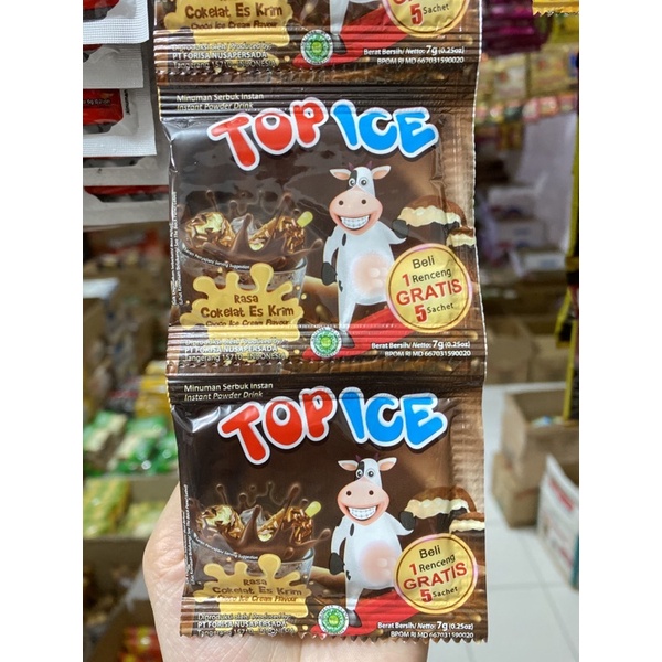 Jual BARU!! Top ice rasa cokelat es krim/ minuman serbuk renceng isi 10 ...