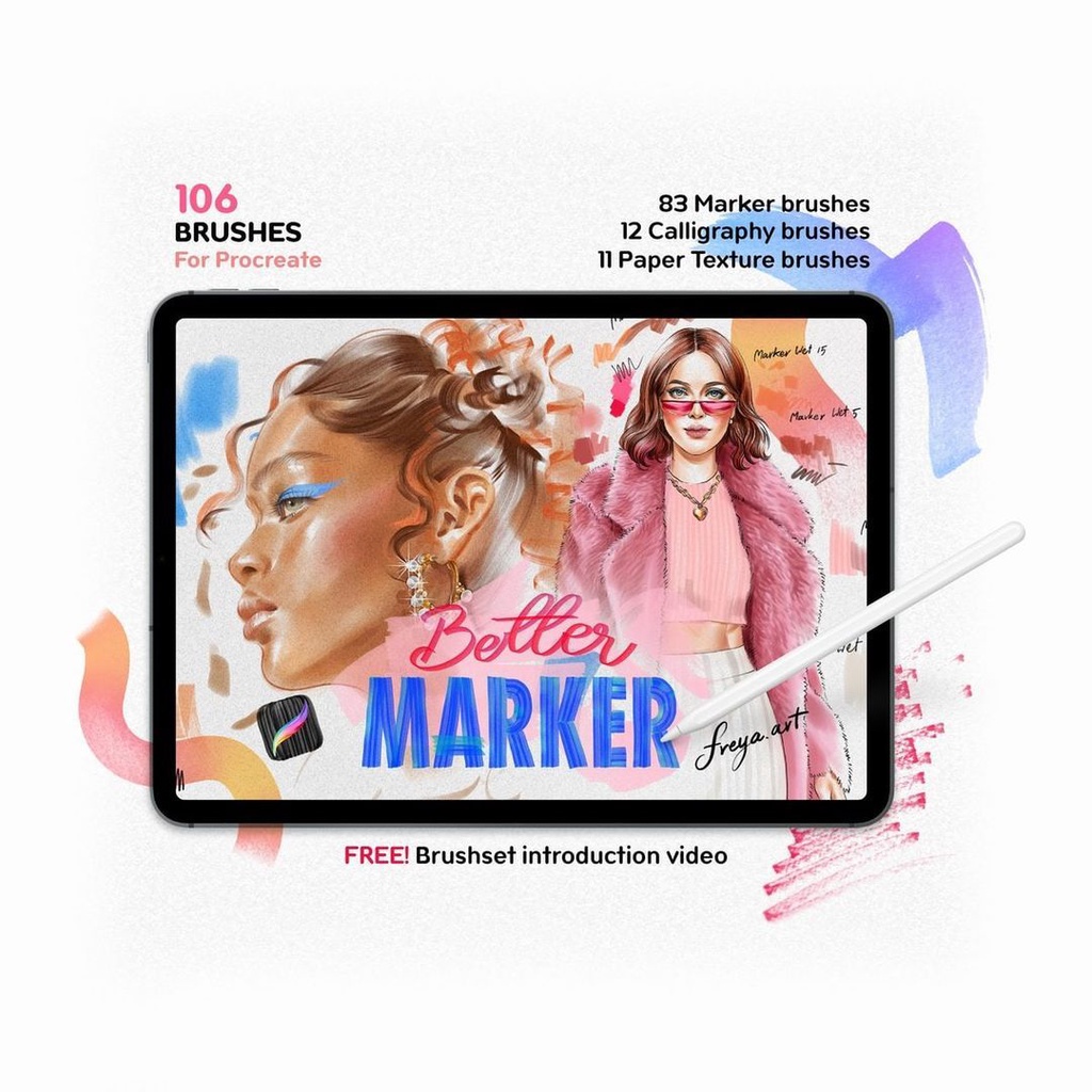 Jual Procreate Brush - Freya Marker Brushes for Procreate | Shopee ...