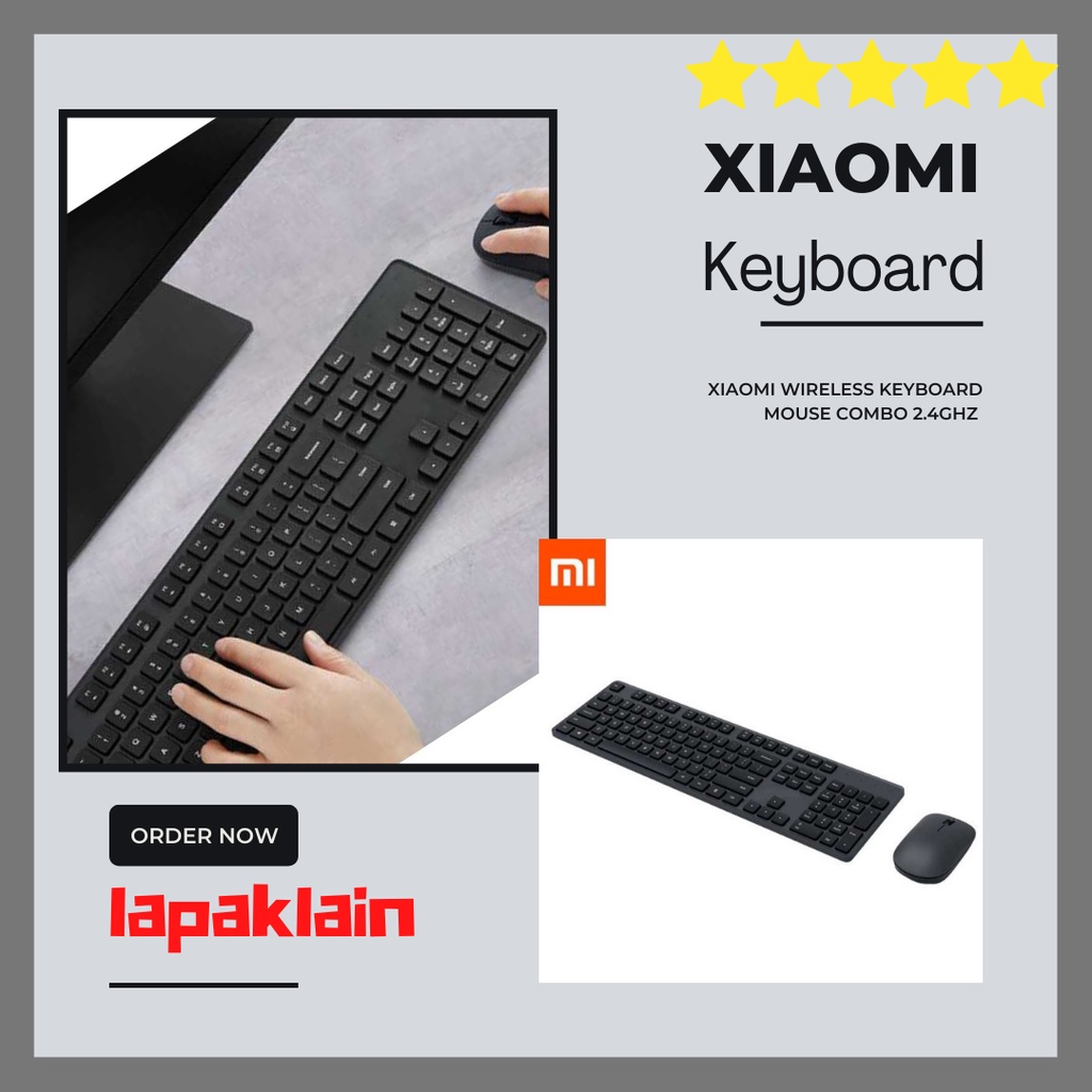 Jual Xiaomi Wireless Keyboard Mouse Combo 2.4GHz WXJS01YM Shopee