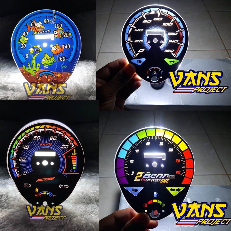Jual Papan Speedometer Indiglow Honda Beat Karbu gen 1 Pemasangan PNP ke speedo Honda Icon