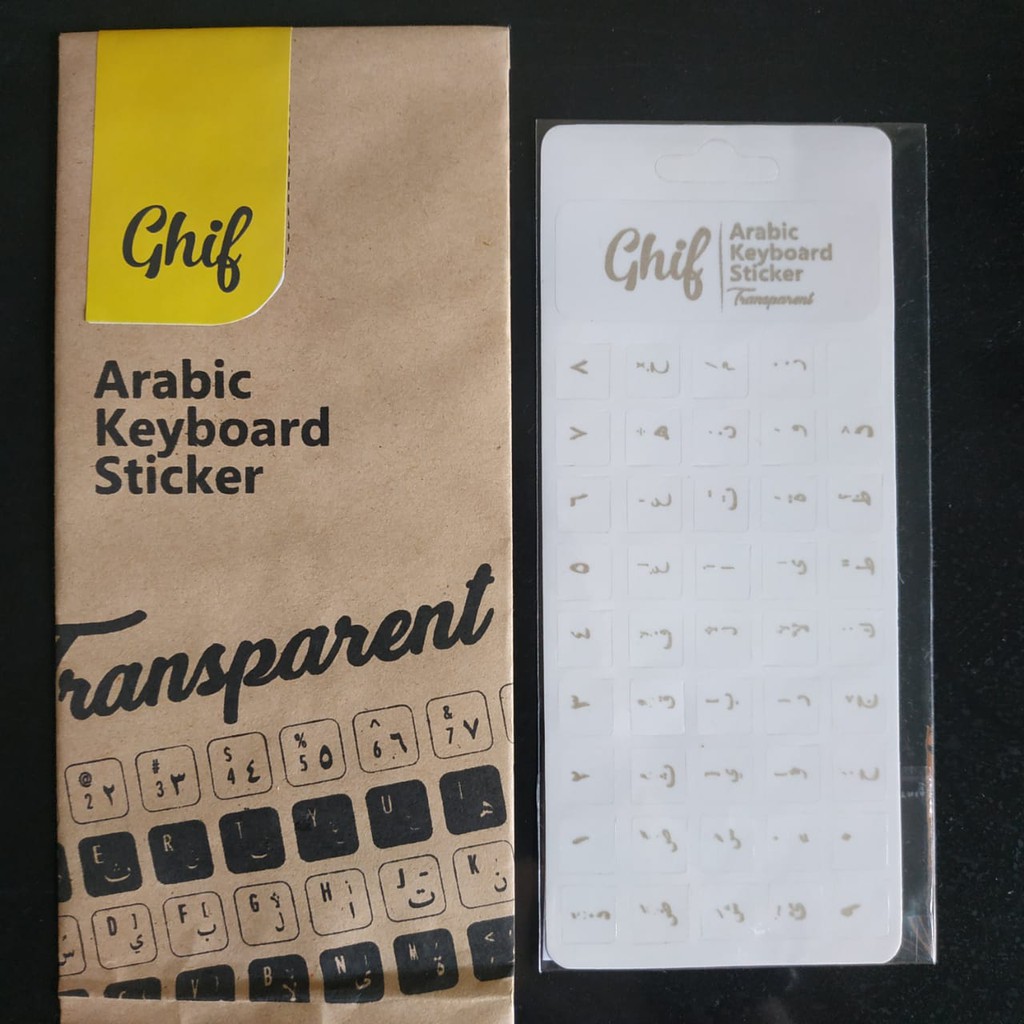 Jual Stiker Sticker Keyboard Arab Arabic Transparent transparan Ghif ...