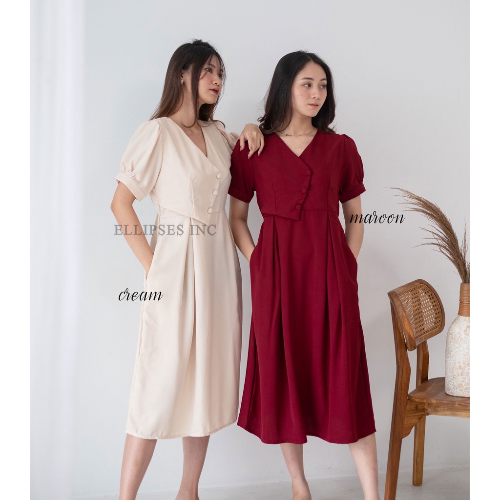 Jual ELLIPSESINC Catrice Wrap Dress | Shopee Indonesia