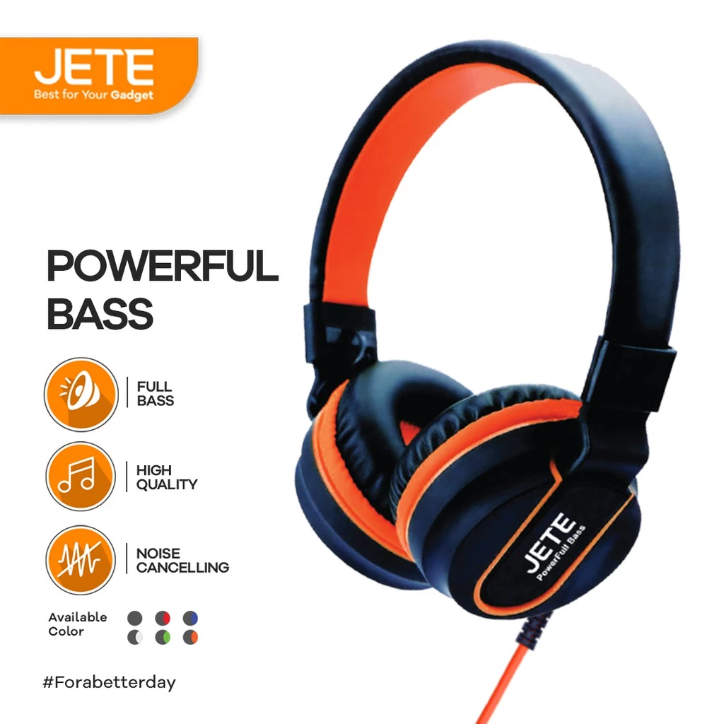 Headset Headphone Kabel JETE Powerfullbass - Garansi 2 Tahun