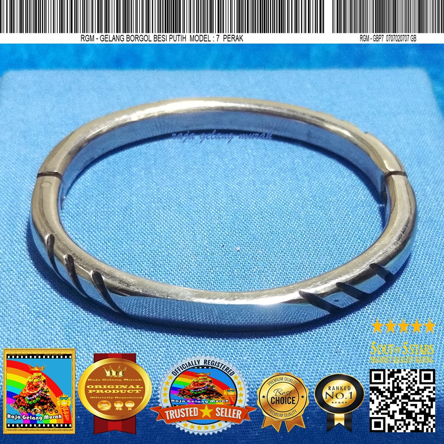 Jual Raja Gelang Murah Gelang Borgol Besi Putih Asli Model 7 Perak ...