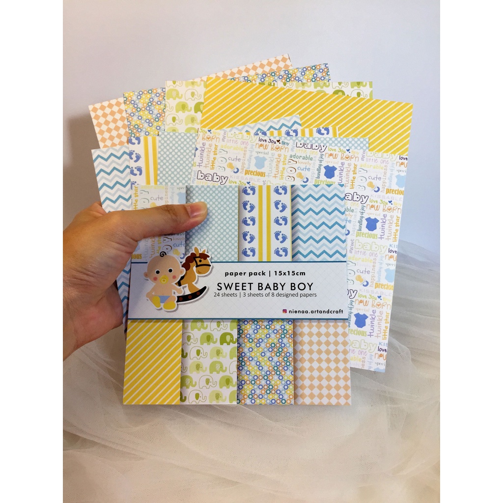 Jual Scrapbook Paper Bahan Scrapbook Kertas Bujo Journaling 15x15cm
