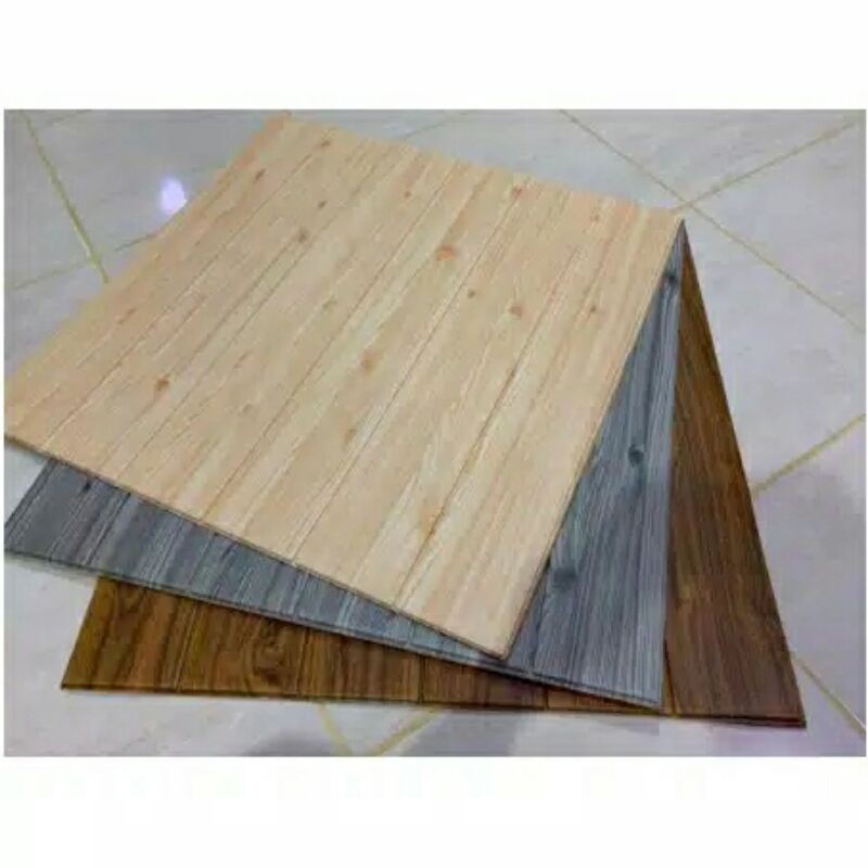 Jual Wallpaper Dinding Foam kayu Coklat 70x70 Dekorasi Dinding Shopee