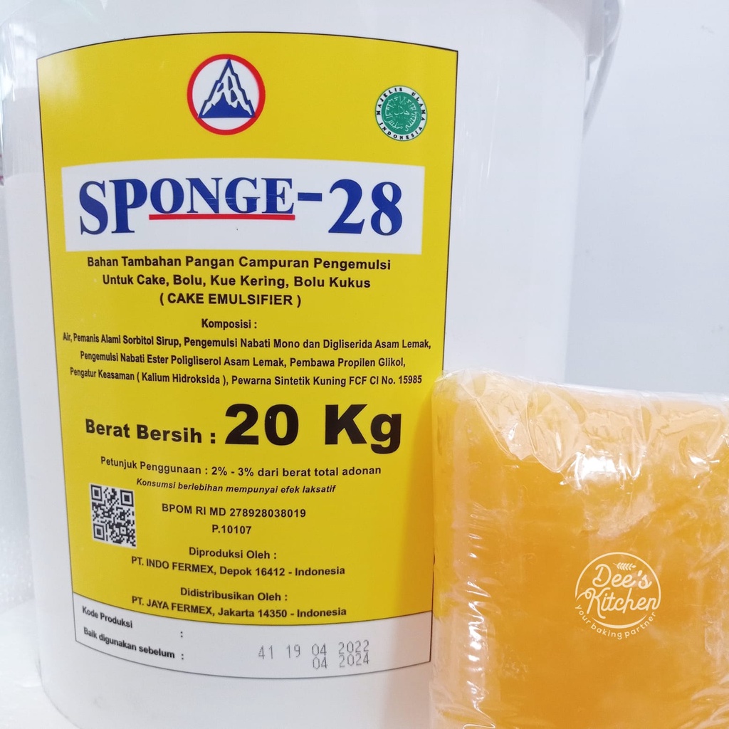Jual SPONGE 28 Pelembut Pengembang Kue (Cake Emulsifier) 250gr Repack