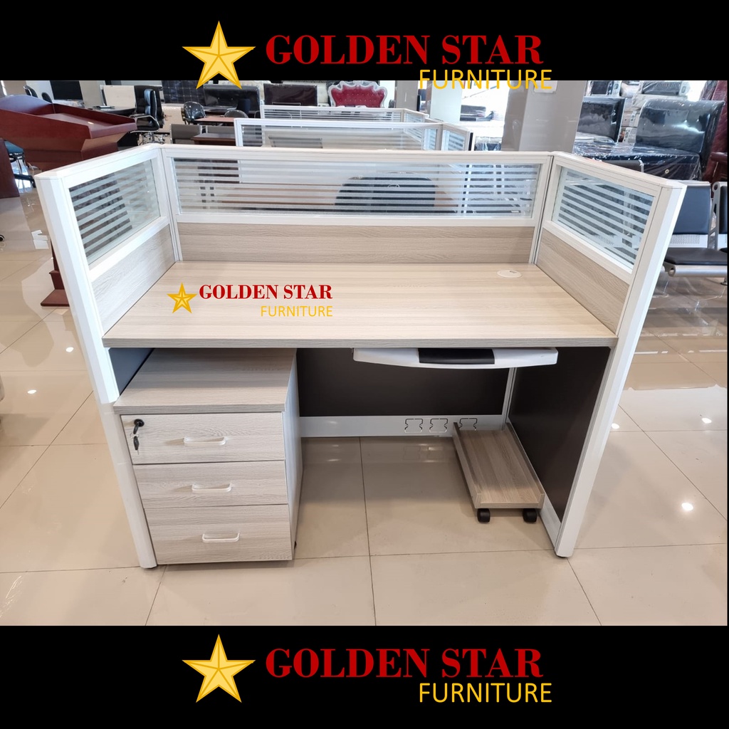 Jual Meja Tulis Kantor Partisi Sudut U1 / Workstation 1 Orang / Meja