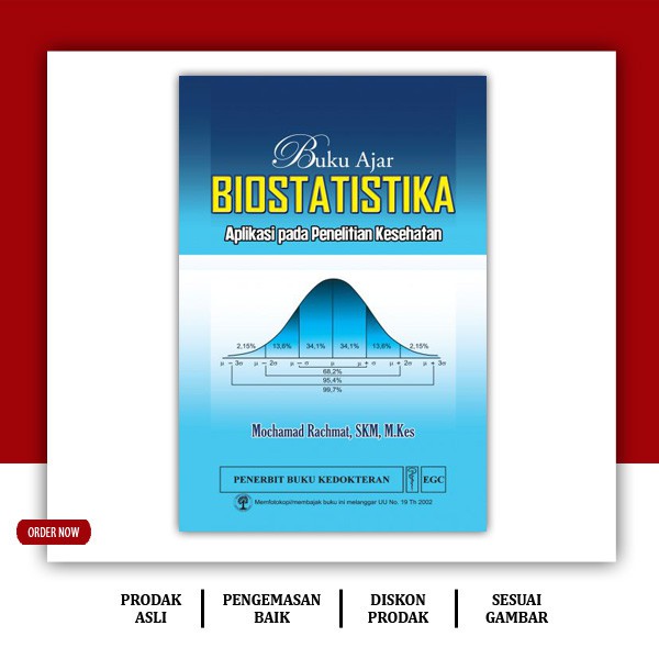 Jual Buku Ajar Biostatistika Aplikasi Pada Penelitian Kesehatan ...