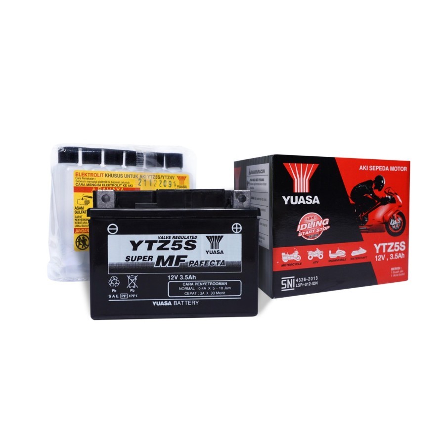 Jual AKI MOTOR YUASA YTZ5S UNTUK MOTOR MIO M3/beat/mio j/spin/karisma