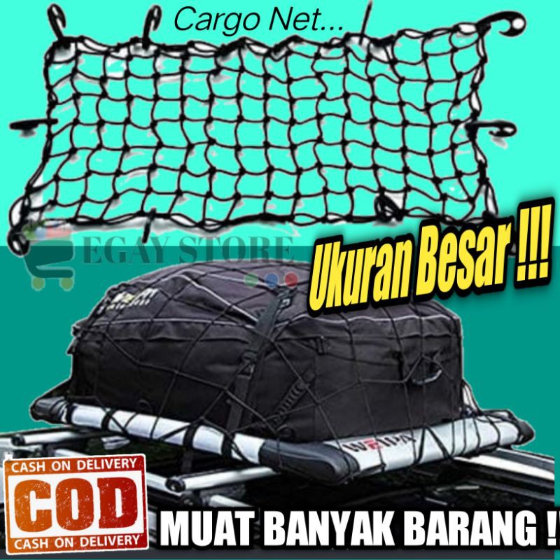 Jual JARING BAGASI ATAP ATAS MOBIL CARGO NET TEMPAT PENYIMPANAN BARANG ...