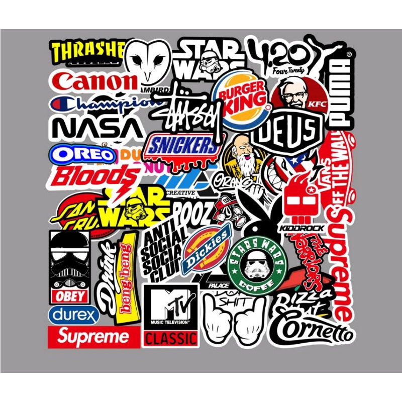 Jual STIKER TEMPEL SEMUA DISTRO ISI 20 BUAH | Shopee Indonesia
