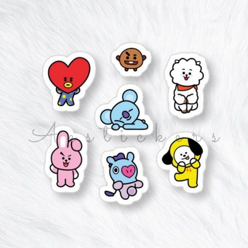 STICKER BT21 AESTHETIC PACK STIKER BT21 LUCU UNTUK CASE HP LAPTOP JURNAL