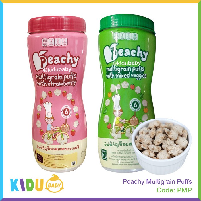 Jual Peachy Multigrain Puff With Mixed Veggie Snack Bayi & Anak ...