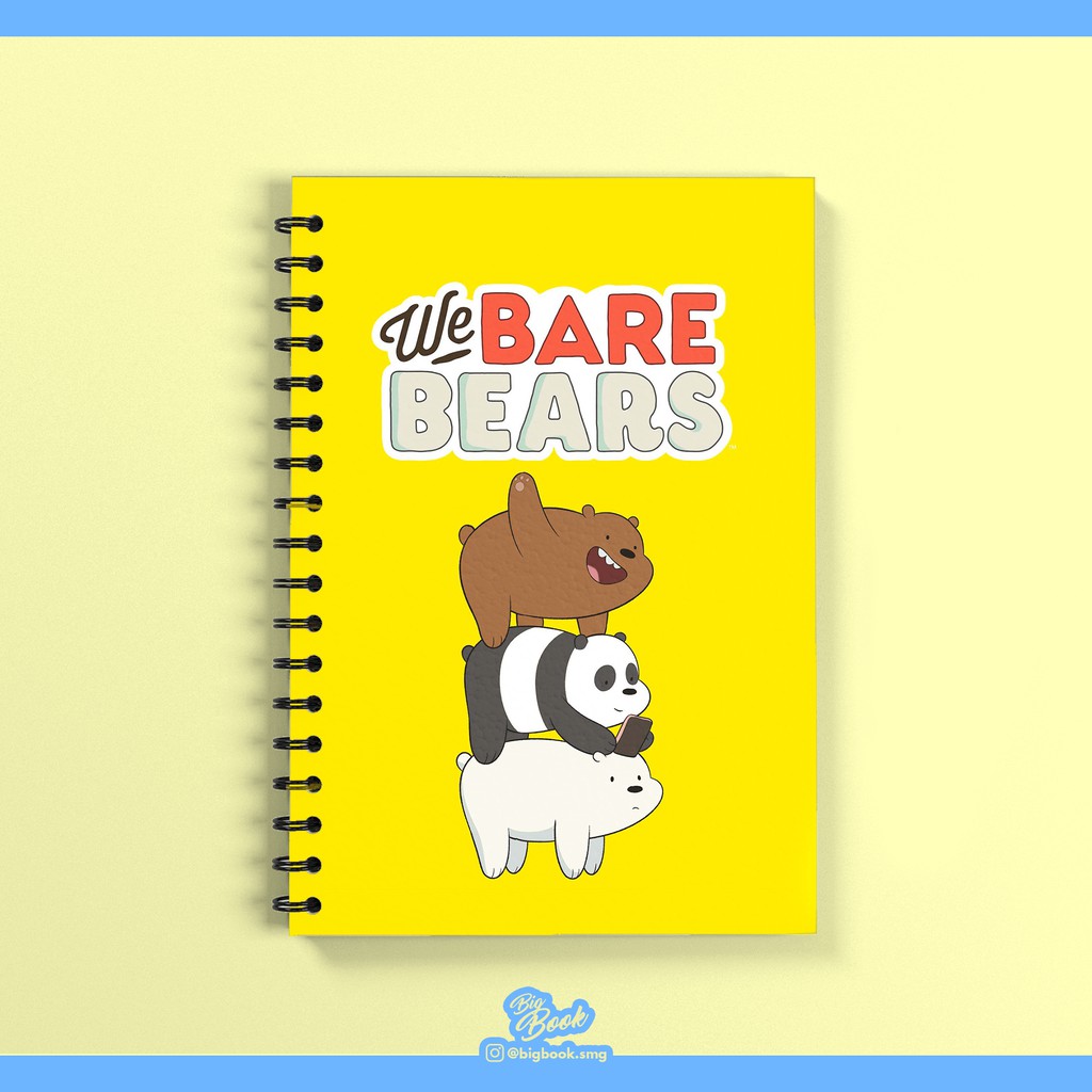 Jual Notebook We Bare Bears Hardcover Ukuran A5 Isi 200 lembar HVS ...