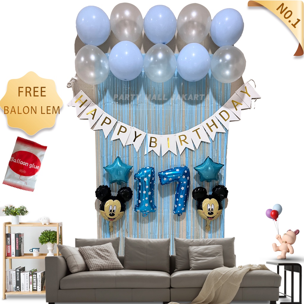 Jual Set Balon Paket Dekorasi Ulang Tahun Simpel Perlengkapan Pesta Ultah Atau Happy Birthday