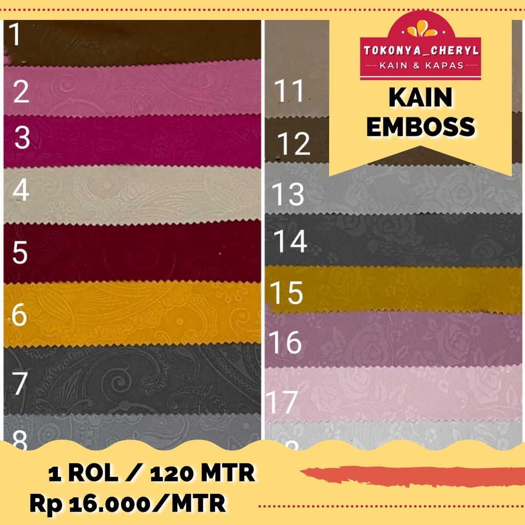 Jual Kain Seprei Katun Motif Emboss Tebal - Lebar 240cm x 120mtr ...