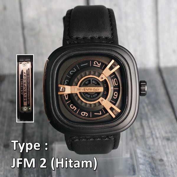 Seven Friday M1 M2 Grade Original Jam Tangan Pria Chrono Black Hitam JFM2